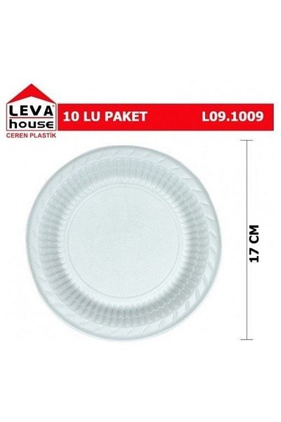 Kumsal Mutfak KUMSAL - Leva Plastic Plate 17 cm 10 Pieces - (5-PACK)