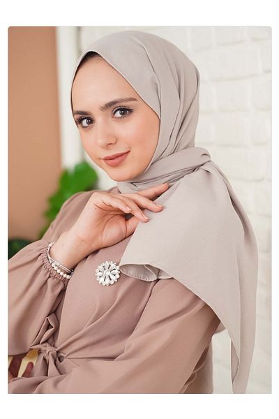 Trablus Hijab Women's Cotton Crash Jazz Shawl Mink