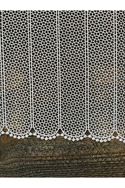 VANESSA PERDE Panel Kitchen Guipure Dense Lace Size 90 Cm Milk White