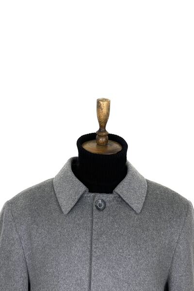 ŞAN GİYİM 617 Men's Light Gray Baby Collar LARGE Coat