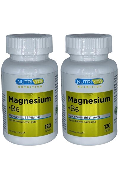 Nutrivita Nutrition مغنيسيوم - فيتامين ب6 مع أقراص، 2x120