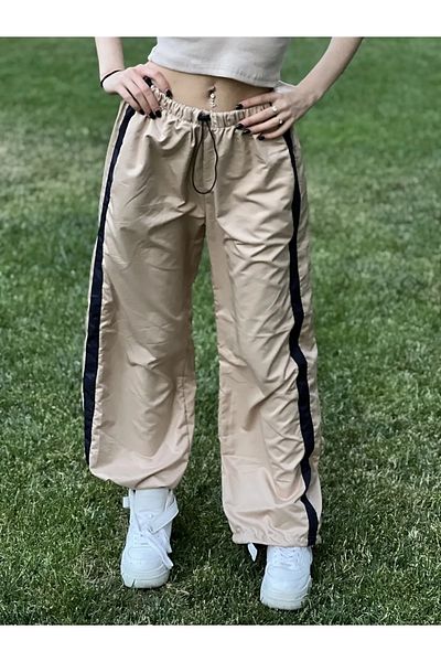 Gofeel Black Line Detail Adjustable Loose Vintage Sweatpants