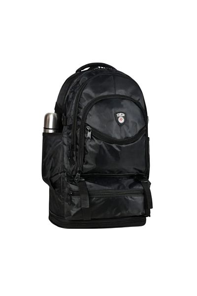 CAKARD Μαύρο Ορθοπεδικό Unisex Bellows Mountaineer Passenger Camping Backpack 60 Lt