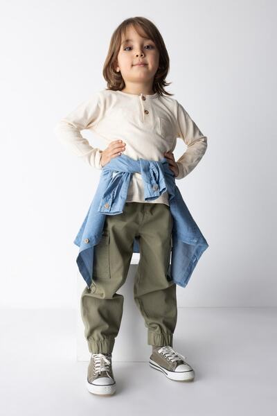 DeFacto Chlapecké tričko s dlouhým rukávem s výstřihem