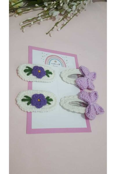 Kadın Girişimciler Atölyesi Butterfly - Set de 4 bucăți cu catarame snap cu f...