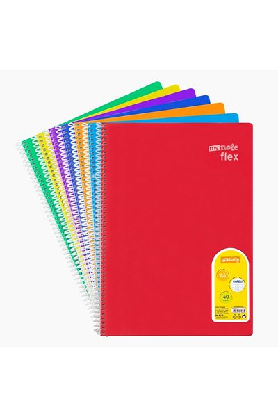 Mynote طقم دفتر ملاحظات مكون من 120 ورقة مكون من 6 قطع - 4 أسلاك مربعة وخطوط