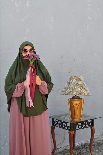 DİLNUVAR وشاح عملي ذو رباط بيضاوي