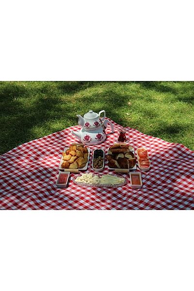 muustie Piti Checkered Red Tablecloth, Table Cloth, Picnic Cloth Cotton