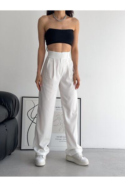 laughs PANTALONI PALAZZO PLURI ÎN FAȚĂ VECHOSE PANTALONI PALAZZO DE FĂMĂ MW33...