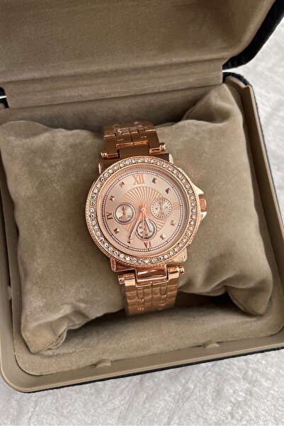 Leerybee Rose Gold Premium Çelik Kadın Kol Saati