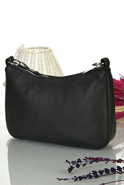 fubileather Geanta de umar Baguette din piele naturala