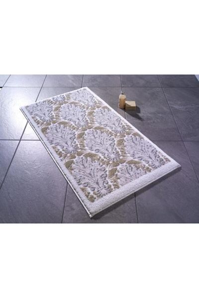 Confetti Ornamental 50x57 Beige Bathroom Rug