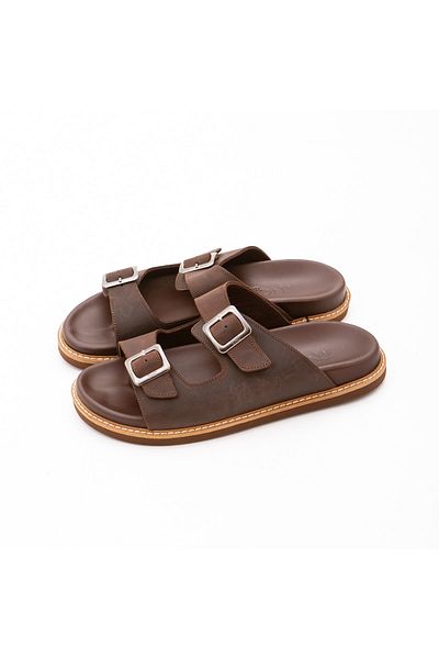 Tamer Tanca Men's Genuine Leather Daily Slippers 876 610 Erk Trlk Y22
