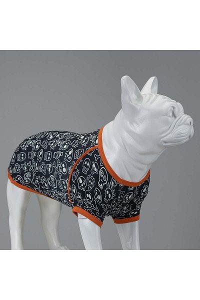 Lindodogs Funny Skull Small, Medium and Large Breed Dog T-shirt