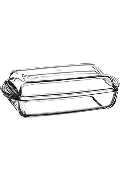Paşabahçe 59019 Rectangular Pyrex Pot with Lid