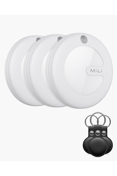 MiLi Mitag (3 ADET MİTAG 3 ADET DERİ ANAHTARLIK) Apple Uyumlu Konum Takip Cih...