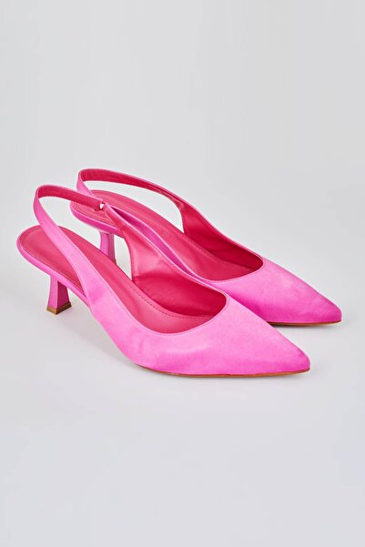Mizalle Arkası Açık Fuşya Stiletto