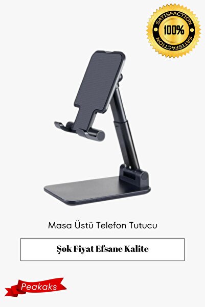 peakaks İki Kademeli Masa Üstü Telefon Tutucu Stant Masaüstü Tablet Tutacak Ş...