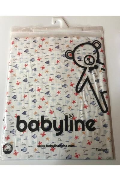 Babyline Bebek Balık Desen Baskılı Müslin Battaniye Örtüsü