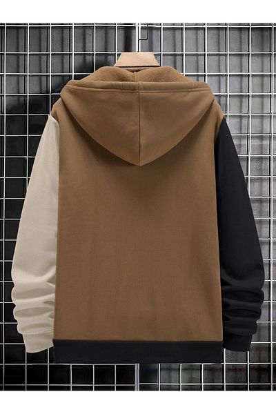 Keywest Τεμαχισμένο 3 Color Deer Λεπτομέρεια τυπωμένο κάλυμμα 3 κλωστών. Φούτερ/Φούτερ με τσέπη