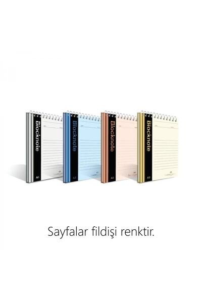 Faber Castell 4 PCS A5 Size Blocknote Unlined Vibrant Pastel Metallic Colors 80 Pieces.