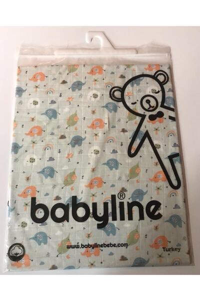 Babyline Bebek Fil Desen Baskılı Müslin Battaniye Örtüsü