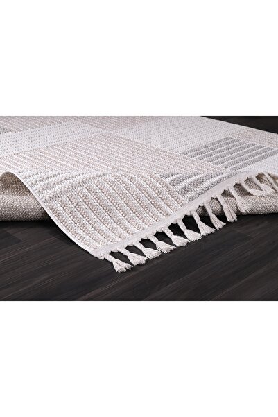 Almoss CARİNA 8339B BEYAZ-BEJ DEKORATİF MAKİNE HALISI