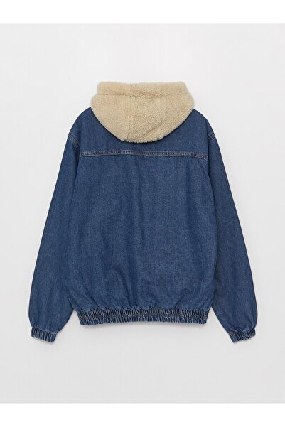 LC Waikiki Ανδρικό Jean Bomber Jacket Standard Fit Hooded