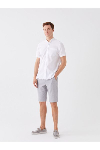 LC Waikiki Standard Fit Linen Blended Men's Bermuda Shorts