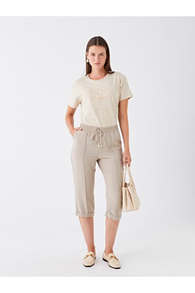 LC Waikiki Pohodlné dámské Capri střihu s elastickým pasem