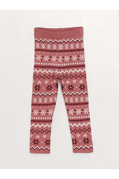 LC Waikiki Gemusterte Strickstrumpfhose für Babys mit elastischem Bund