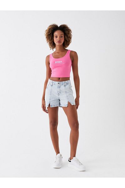 LC Waikiki Pantaloni scurți de damă cu talie înaltă - Standard Fit
