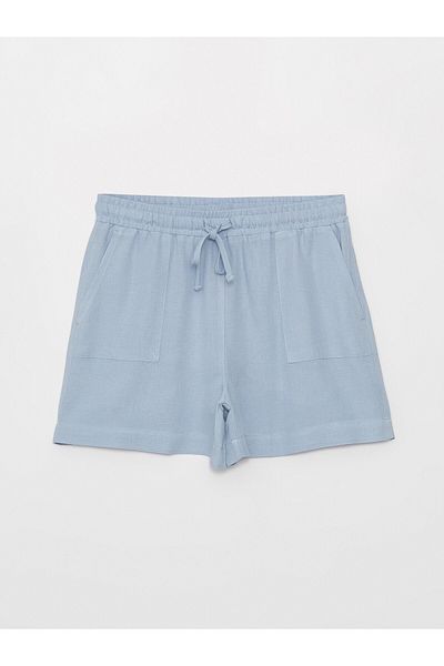 LC Waikiki Pantaloni scurți pentru damă - Fit standard, amestec de in solid