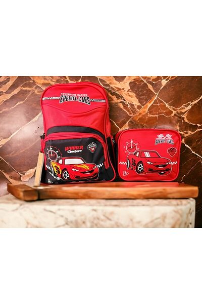 Sentor Cars Cars Printed School Bag and Lunch Box