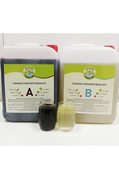 Güneydoğutopraksıztarım Hidroponik Çilek 5 Litre A Ve B Besini Topraksız Tarı...