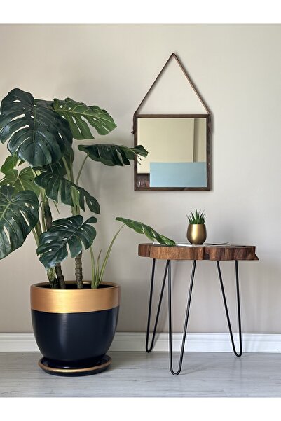 odka 40litre Klasik Saksı Tabaklı 40cmx40cm Siyah-gold