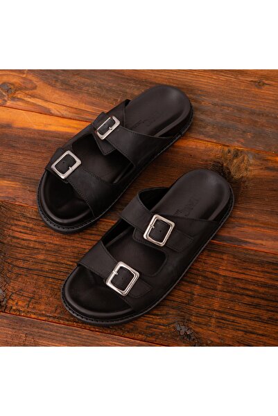 Tamer Tanca Erk Trlk Y22 - Γνήσιες Δερμάτινες Ημερήσιες Παντόφλες, Μοντέλο 876 610