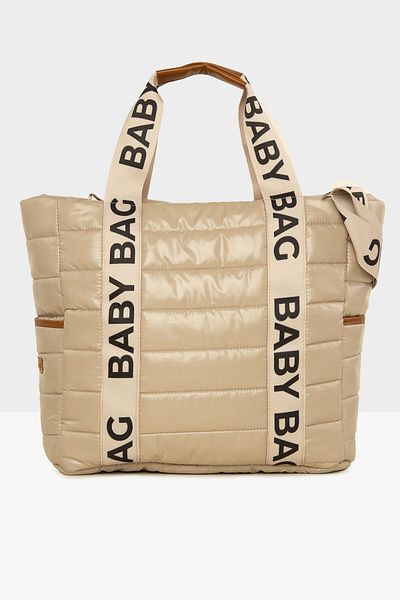Bagmori Mink Baby Bag Column Embroidered Pouf Mother Baby Bag M000008049