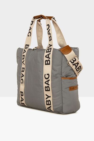 Bagmori Gray Baby Bag Column Inflatable Mother Baby Bag M000008046