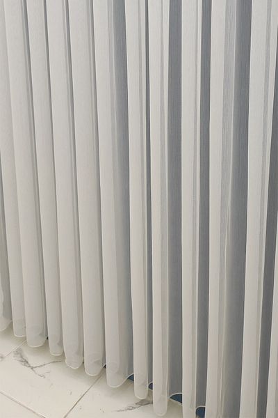 Briz Perde Simple Straight Skirt Weighted Vokko Floor No Ironing New Season 1x3 Closely Pleated Tulle Curtain
