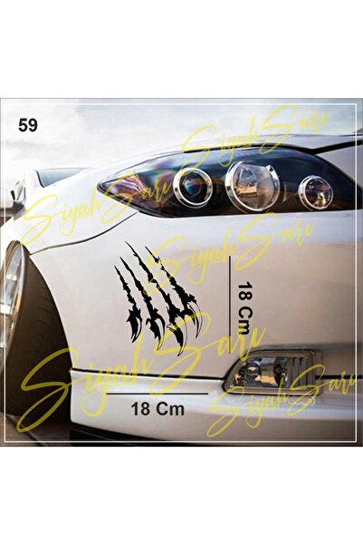 S&S HEDİYELİK EŞYA Aslan Pençesi Araba Araç Oto Ev Duvar Dekoratif Sticker Et...