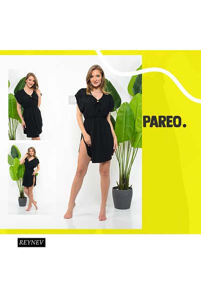 REYNEV New Season Summer Dress with Side Slit and Elastic Waist Suitable for All Sizes Pareo