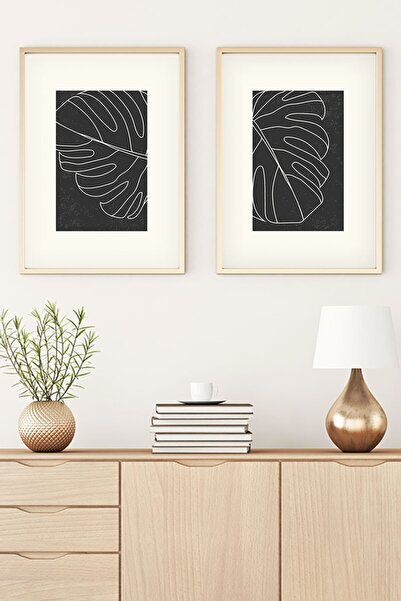 huhuli Ahşap Çerçeveli Soyut Tablo