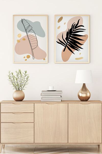 huhuli Pictură abstractă cu cadru din lemn