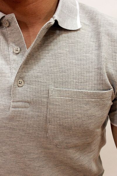 Cazador Ανδρικό μπλουζάκι Jazz 4147 Polo Collar Honeycomb με υφή με τσέπες