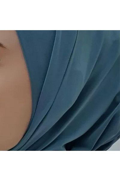 Organic Hijabchi Hijabchi pentru femei, pieptănat, cu fixare cu capse, guler pentru gât Hijab Bonnet Model eșarfă șal