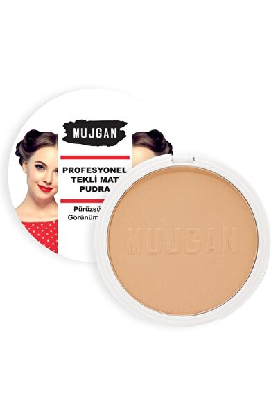 MUJGAN Profesyonel Tekli Mat Makyaj Pudra Orta Ton No:2