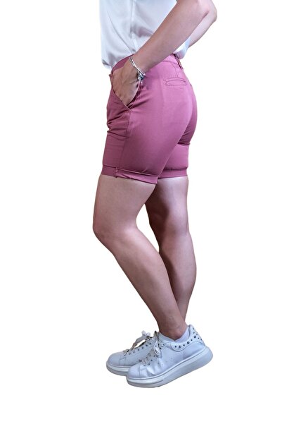 Blues Outlet KADIN DUBLE PAÇA KANVAS ŞORT-GÜL KURUSU