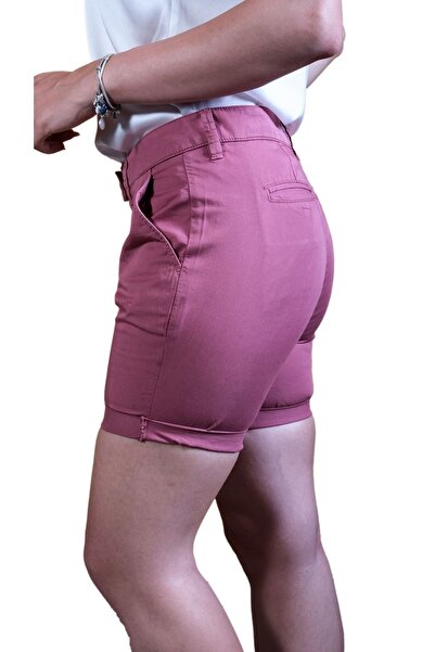 Blues Outlet KADIN DUBLE PAÇA KANVAS ŞORT-GÜL KURUSU