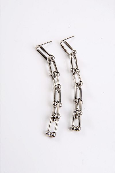 EUROMODA Specially Designed Gold and Silver Plated Steel Pendant Earrings